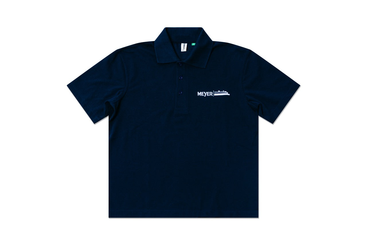 Poloshirt mit weißen Stick