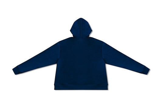 Hoodie blau mit weißen Stick