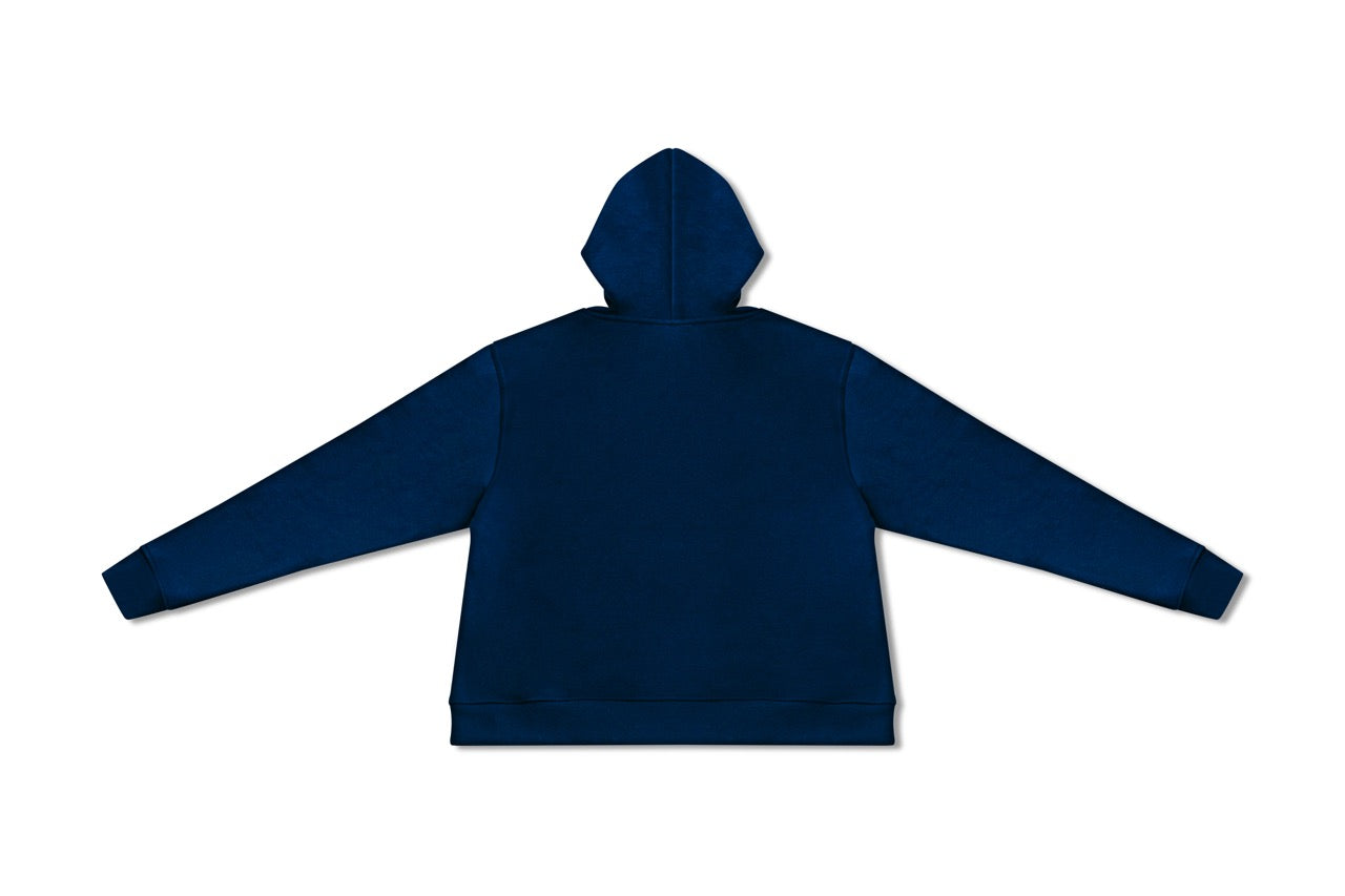 Hoodie blau mit weißen Stick 