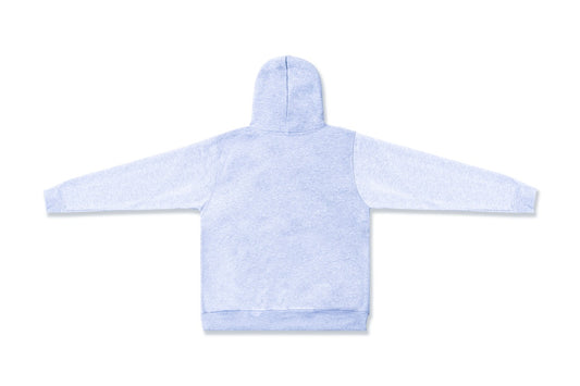 Hoodie grau mit blauen Stick 